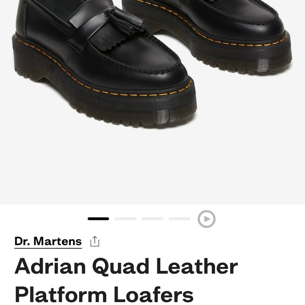 Dr. Martens Black Leather Platform Loafers